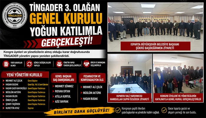 TİNGADER 3. Olağan Genel Kurulu Yoğun Katılımla Gerçekleşti